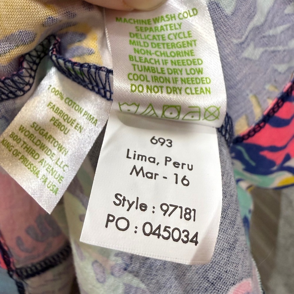 Lilly Pulitzer Marlowe Dress Pima Cotton Big Flirt Shift Floral Hibiscus Med - Picture 8 of 12